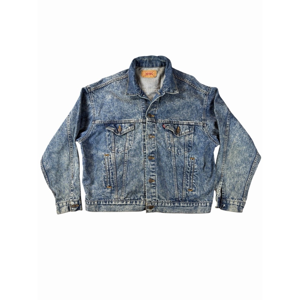 Vintage Levi's 70507 Acid Wash Denim Jacket USA XL Trucker 90s